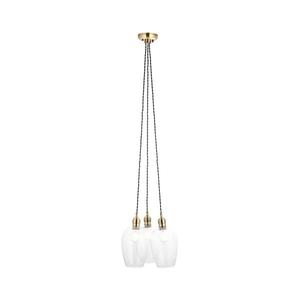 Endon 120648 - Lustră suspendată pe cablu 3xE27/10W/230V, alamă imagine
