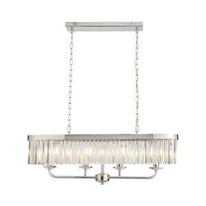 Endon 109058 - Lustră suspendată pe lanț, 4 x E14, 6 W, 230 V, crom lucios imagine