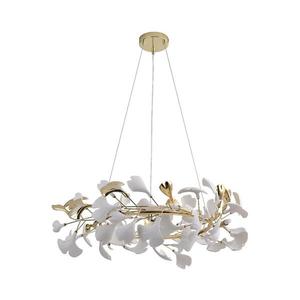 Zuma Line MD2858-6AS-G - Lustră suspendată pe cablu LEAF, 6xG9/42W/230V, aurie imagine
