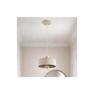 Pendul pe cablu Brilagi, 1 x E27, 60 W, 230 V, Ø 20 cm, bej/auriu imagine