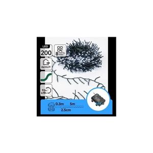 - Ghirlandă LED de exterior pentru Crăciun, 200 LED, 8 moduri, alimentare 3xAA, 5, 3 m, IP44, alb rece imagine