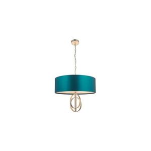 Endon 95223 - Candelabru cu lanț, 5xE27/10W/230V, Ø 70 cm, albastru/gri imagine