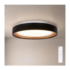 Brilagi - Plafonieră LED dimabilă WALDO, 48 W, 230 V, Ø 40 cm, negru/auriu + telecomandă imagine