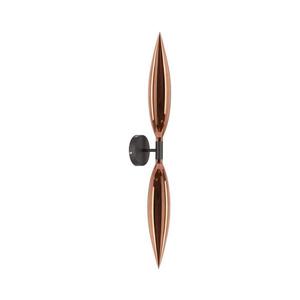 Aplică de perete NORDIC 2xG9/5W/230V, negru/cupru imagine