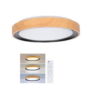 Brilagi - Plafonieră LED dimabilă FLOCO, 48W, 230V, Ø 40 cm, lemn/negru + telecomandă imagine
