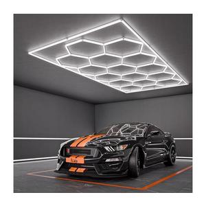 Plafonieră LED 696W, 85-265V, 6500K, 484x243 cm, CRI 90, IP44, alb imagine