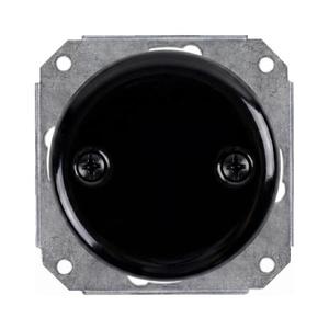 Bohemia-Design - Placă retro din porțelan pentru instalații electrice, neagră imagine