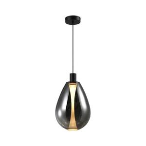 Lustră DENSO suspendată pe cablu, 1xGU10/10W/230V, Ø 30 cm, finisaj negru cromat imagine