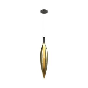 Lustră suspendată pe cablu NORDIC, 1xG9/5W/230V, negru/auriu imagine
