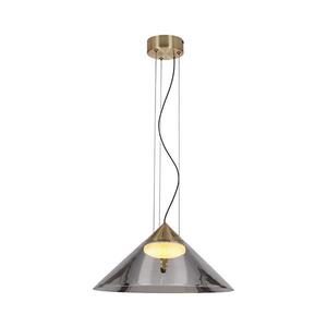 Lustră suspendată PRESTO pe cablu, 1xGX53/10W/230V, Ø 42 cm, auriu/gri fumuriu imagine