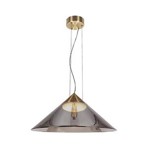 Pendul pe cablu PRESTO 1xGX53/10W/230V, diametru 50 cm, auriu/gri fumuriu imagine