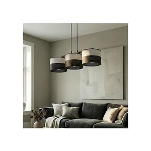 Lustră suspendată pe cablu KARBON 3xE27/15W/230V negru/gri imagine