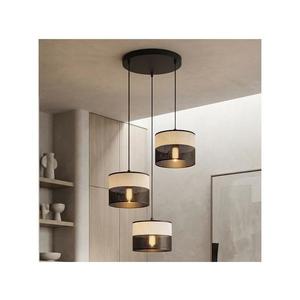 Candelabru pe cablu KARBON, 3xE27/15W/230V, negru/gri imagine