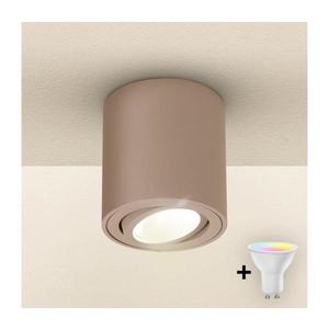 Brilagi - Spot LED RGBW reglabil MIA, 1x GU10, 4, 8W, 230V, 84x80 mm, bej imagine