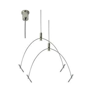 e2 elektro - Set de cabluri de suspensie 150 cm, crom lucios imagine