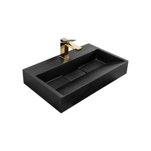 REA-U8779 - Lavoar GOYA pentru blat 37 x 60 cm, aglomerat, negru mat imagine