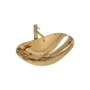 REA-U4545 - Lavoar pentru blat ROYAL, 36 x 60, 5 cm, ceramică/auriu imagine