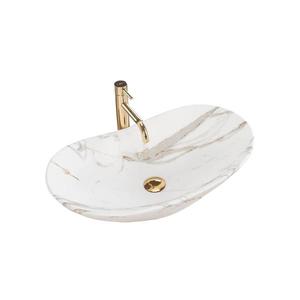REA-U8598 - Lavoar pentru blat ROYAL 36 x 60, 5 cm, ceramică/decor marmură imagine