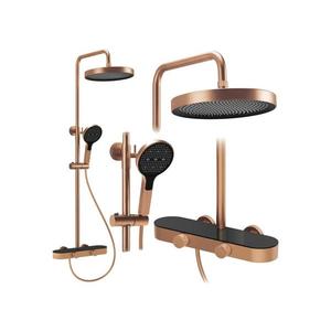 Set de duș CREO cu baterie, cupru periat - REA-P0362 imagine