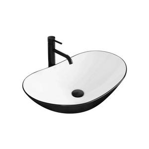 REA-U6600 - Lavoar pentru montare pe blat ROYAL 36 x 62, 5 cm, ceramică, alb/negru imagine