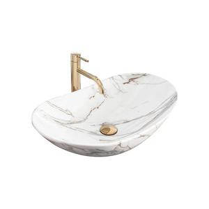 REA-U8548 - Lavoar pe blat ROYAL 36 x 60, 5 cm, ceramică/decor marmură imagine