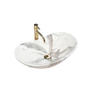REA-U6502 - Lavoar pentru blat ROYAL 36 x 60, 5 cm, ceramică/decor marmură imagine