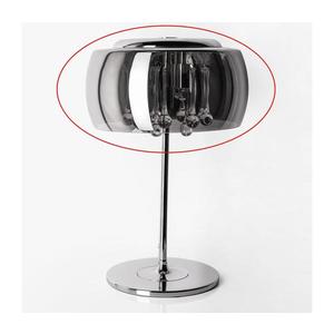 Abajur de schimb din sticlă pentru lampă de masă CRYSTAL JEWEL G9, diam. 28 cm, gri fumuriu imagine
