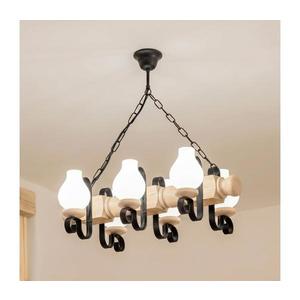 Brilagi - Lustru cu lanț RUSTIC 6xE14/40W/230V stejar imagine