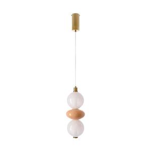 Lustră LED pe cablu FLORES LED/12W/230V, auriu/portocaliu imagine