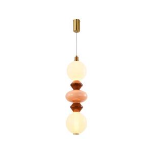 Pendul LED pe cablu FLORES LED/15W/230V, auriu/portocaliu/maro imagine