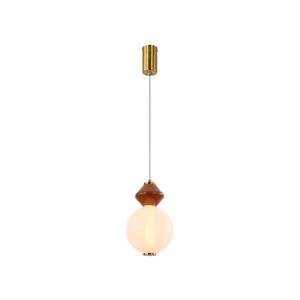 Lustră suspendată pe cablu FLORES LED/7W/230V, auriu/maro imagine