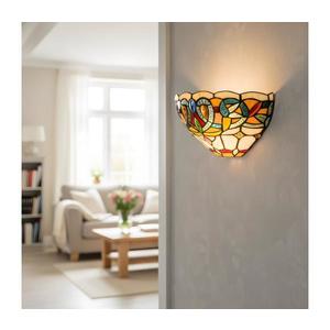 Brilagi - Aplica de perete Tiffany din vitralii LUISA 1xE27/40W/230V imagine