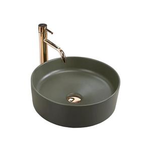 REA-U4567 - Lavoar pentru blat SAMI, Ø 37 cm, ceramică/verde mat imagine