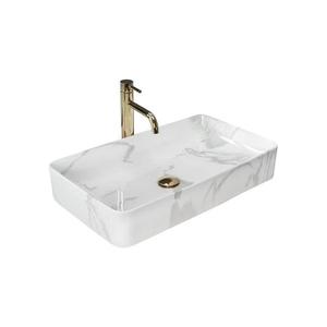 REA-U5896 - Lavoar DENIS pentru blat, 35 x 61, 5 cm, ceramică cu decor marmură imagine