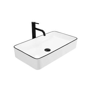 REA-U6513 - Lavoar pentru blat DENIS 35 x 61, 5 cm ceramică/alb/negru imagine
