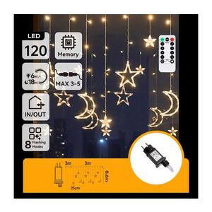 - Ghirlandă LED de exterior pentru Crăciun, 120 LED, 6 W, 230 V, 8 moduri, 3 x 0, 6 m, IP44, alb cald DO imagine