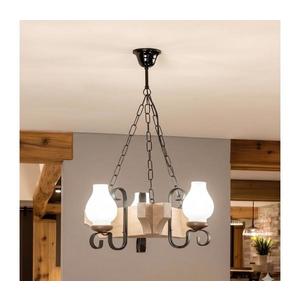 Brilagi - Candelabru cu lanț QUEEN 3xE14/40W/230V stejar imagine