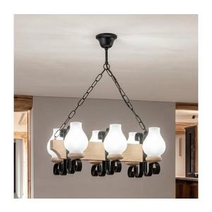Brilagi - Candelabru cu lanț QUEEN, 6 x E14, 40 W, 230 V, stejar imagine