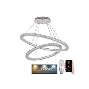 Lustră LED dimabilă pe cablu LED/160W/230V 3000-6500K argintiu + telecomandă imagine