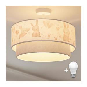 Brilagi-LED Plafonieră aplicată pentru copii BOBO 1xE27/60W/230V pr.40 cm crem./gri/albastru regal. imagine