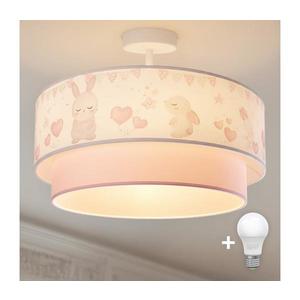 Brilagi-LED Plafonieră aplicată pentru copii BOBO 1xE27/60W/230V Ø 40 cm, crem/roz/albastru regal imagine