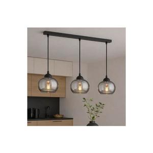 Brilagi - Lustră suspendată pe cablu DIOR 3xE27/60W/230V, negru/gri fumuriu imagine