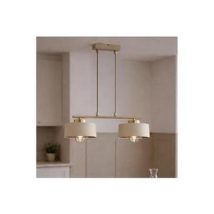 Brilagi - Lustru suspendat pe cablu SPRING 2xE27/60W/230V bej/auriu imagine
