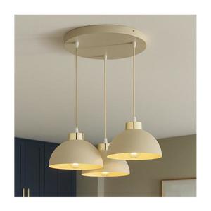 Brilagi - Candelabru suspendat pe cablu MOON 3xE27/60W/230V bej/auriu imagine