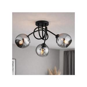 Brilagi - Lustră aplicată DIOR 3xE27/60W/230V negru/gri fumuriu imagine