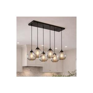 Brilagi - Lustră pe cablu DIOR 6xE27/60W/230V negru/gri fumuriu imagine