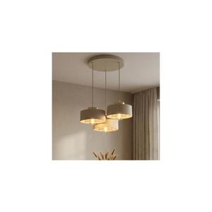 Brilagi - Lustră suspendată pe cablu SPRING 3xE27/60W/230V bej/auriu imagine