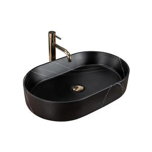 REA-U8565 - Lavoar pentru blat NADIA 38, 5x61 cm ceramică/negru mat imagine