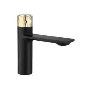 REA-B9987 - Baterie pentru lavoar STORM, 16, 5 cm, negru/auriu imagine