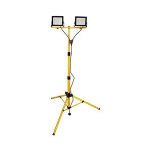 Proiector LED cu stativ, 2 x 30 W, 230 V, 6500 K, IP65, galben imagine